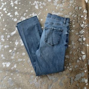 Frayed hem ripped high waisted jeans NEVER WORN